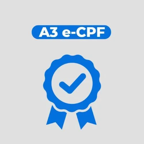 Certificado Digital A3 E-cpf
