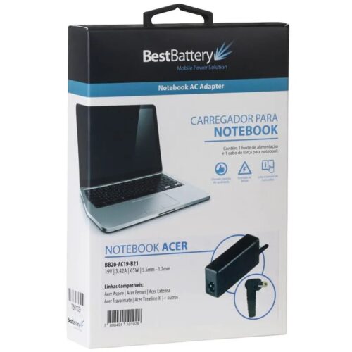 Carregador Notebook Acer 19v 3,42a 5.5 X 1.7