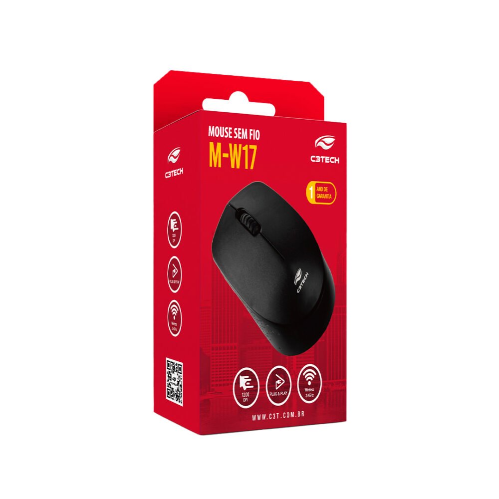 Mouse Sem Fio C3tech M-w17bk