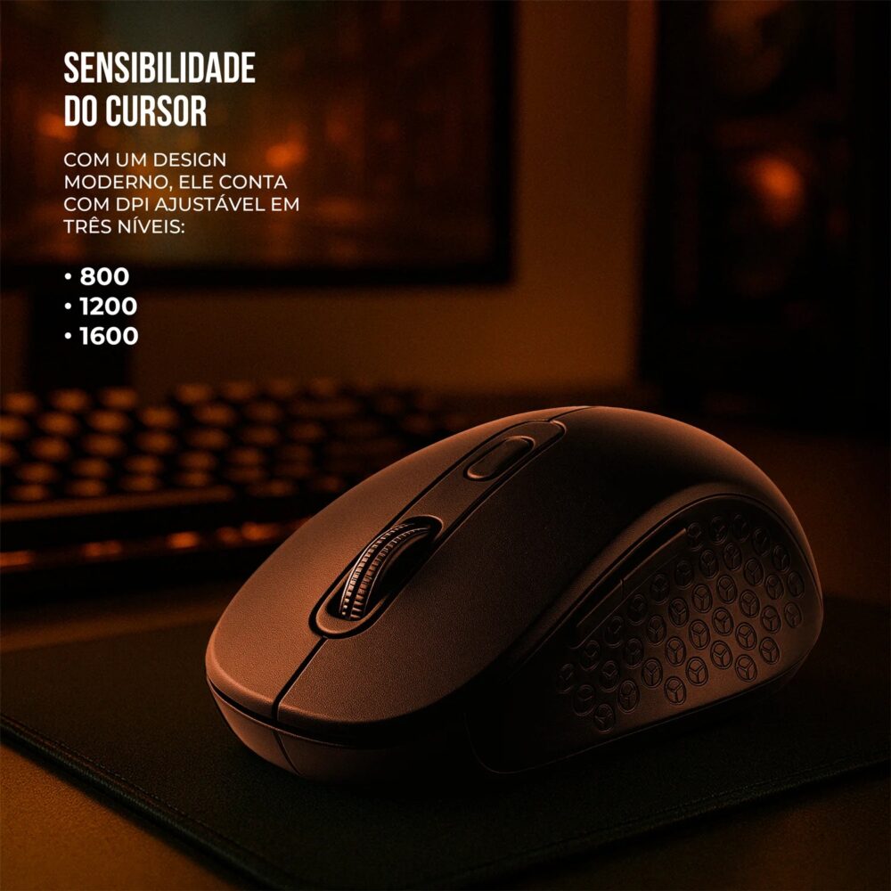 Mouse Sem Fio Gshield Hybrid Tipo C e USB - Imagem 2