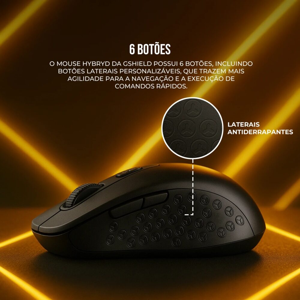 Mouse Sem Fio Gshield Hybrid Tipo C e USB - Imagem 4