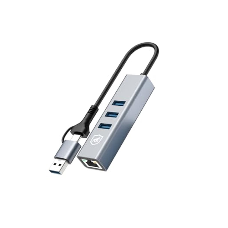 Hub Tipo C para USB 3.0 + RJ45 Gshield