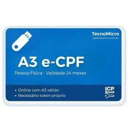 Renovação de Certificado A3 CPF com emissão online por videoconferência